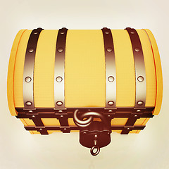 Image showing The chest. 3D illustration. Vintage style.