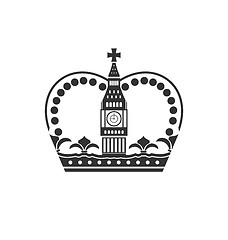 Image showing Concept of British Crown Isolated on White Background