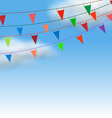 Image showing Multicolored Buntings Flags Garlands