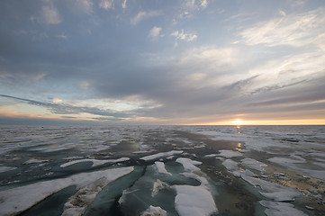 Image showing Sunset in Greenland