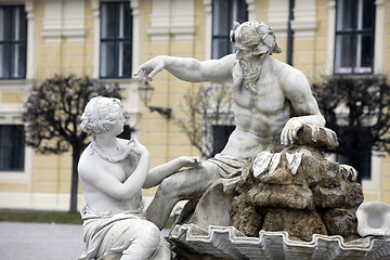 Image showing Vienna - fountain in castle Schonbrunn