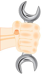 Image showing Wrench in fist