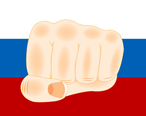 Image showing Flag and fist