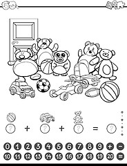 Image showing maths activity for coloring