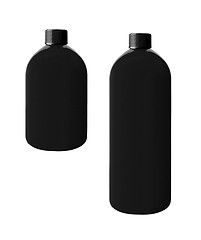 Image showing Black shampoo bottle