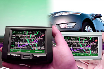 Image showing GPS in a man hand