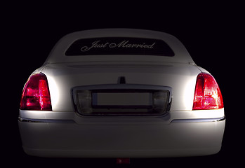 Image showing White limo