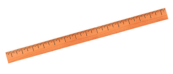 Image showing XL Wooden Ruler with Path