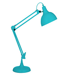 Image showing Blue desk lamp