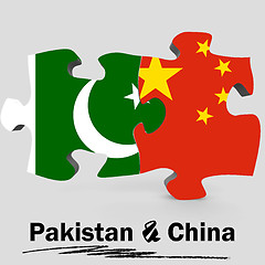 Image showing China and Pakistan flags in puzzle 