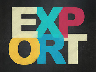 Image showing Finance concept: Export on School board background