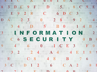 Image showing Security concept: Information Security on Digital Data Paper background