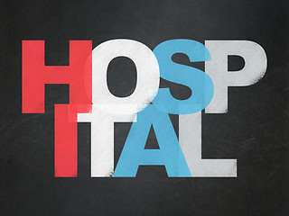 Image showing Health concept: Hospital on School board background