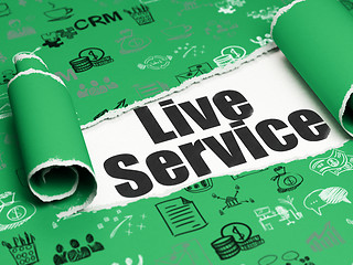 Image showing Business concept: black text Live Service under the piece of  torn paper