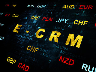 Image showing Business concept: E-CRM on Digital background