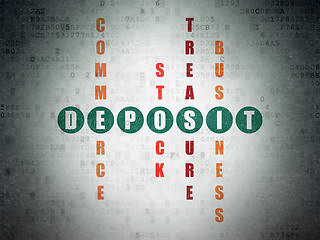 Image showing Currency concept: Deposit in Crossword Puzzle