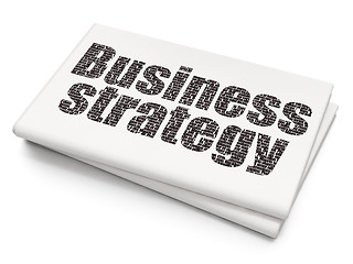 Image showing Business concept: Business Strategy on Blank Newspaper background