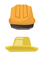 Image showing Hard hat and summer hat vector illustration.