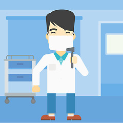 Image showing Ear nose throat doctor vector illustration.