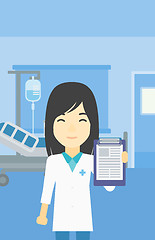 Image showing Doctor with clipboard vector illustration.