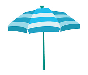 Image showing Striped beach umbrella vector illustration.