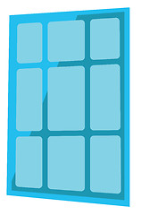 Image showing Blue solar panel vector illustration.