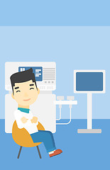 Image showing Male ultrasound doctor vector illustration.