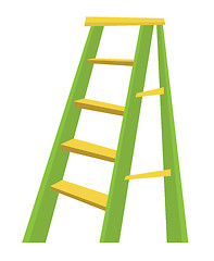 Image showing Metallic step ladder vector illustration.