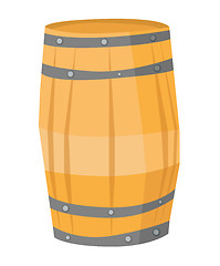 Image showing Wooden barrel vector illustration.