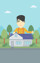 Image showing Real estate agent giving thumb up.
