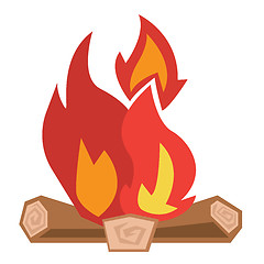 Image showing Camp fire vector illustration.