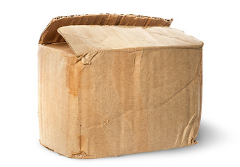 Image showing Worn old cardboard box