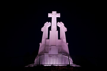 Image showing Crosses in the night