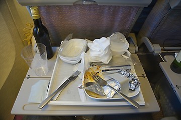 Image showing Airline food consumed