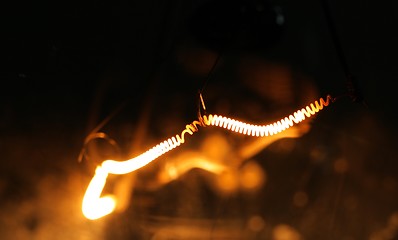 Image showing Light bulb filament