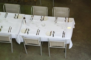 Image showing Table at a restaurant