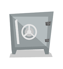 Image showing Steel bank safe vector illustration.