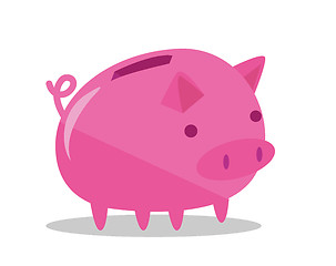 Image showing Pink piggy bank vector illustration.