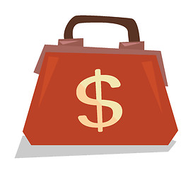 Image showing Handbag with dollar sign vector illustration.