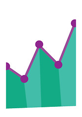 Image showing Business graph going up vector illustration.