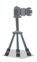 Image showing Photo camera on tripod vector illustration.