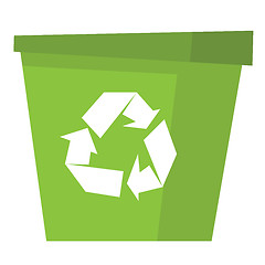 Image showing Recycle garbage can vector illustration.