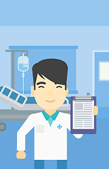 Image showing Doctor with clipboard vector illustration.