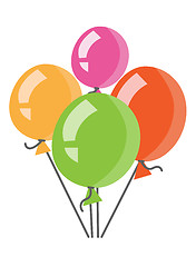 Image showing Colourful birthday or party balloons.