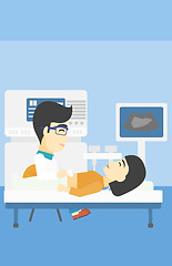 Image showing Patient during ultrasound examination.