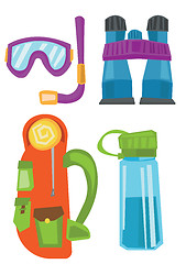 Image showing Equipment for sport and travel vector illustration