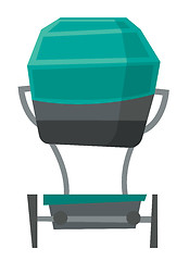 Image showing Back view of baby carriage vector illustration.