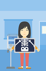 Image showing Patient during x ray procedure vector illustration