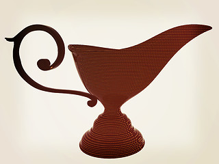 Image showing Vase in the eastern style. 3D illustration. Vintage style.