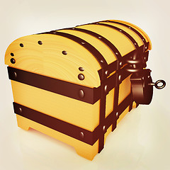 Image showing The chest. 3D illustration. Vintage style.